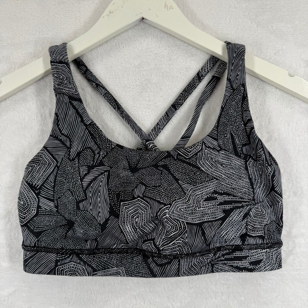 lululemon athletica Black & White Patterned Sports Bra